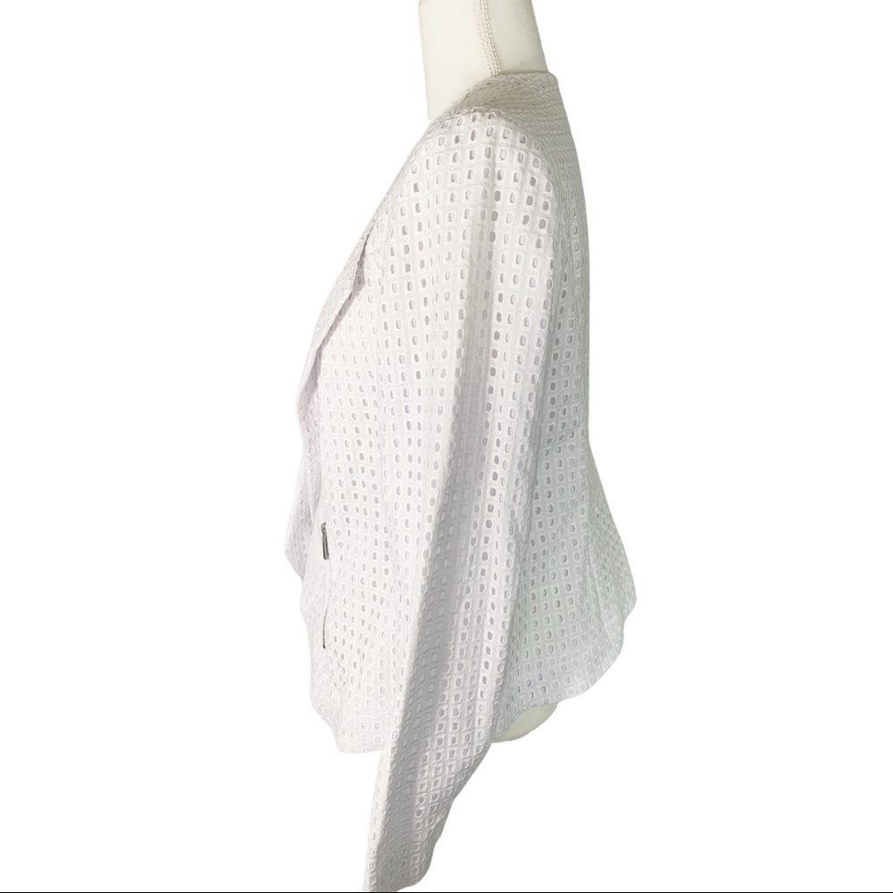 Lane Bryant 100% Cotton White Fitted Blazer - 16 - Picture 7 of 8